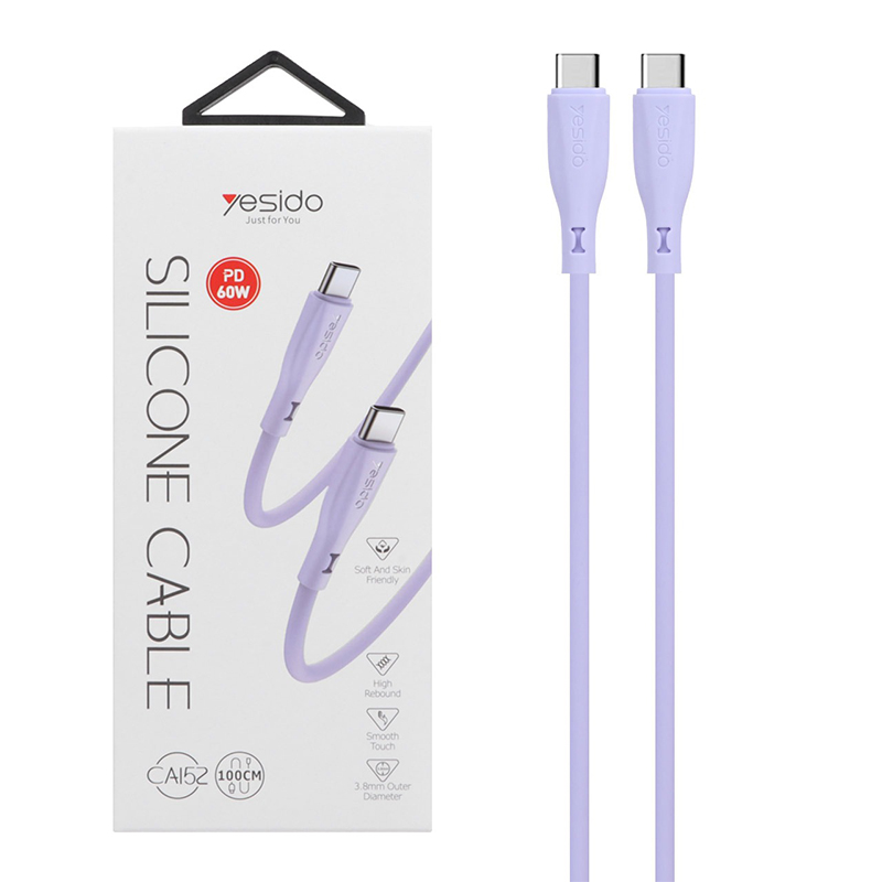 3-18.jpg شارژر تایپ سی به تایپ سی یسیدو مدل CA152 - Image 1