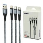 کابل USB به میکرو - تایپ سی-لایتنینگ نیتو مدل NC124 - Image 2