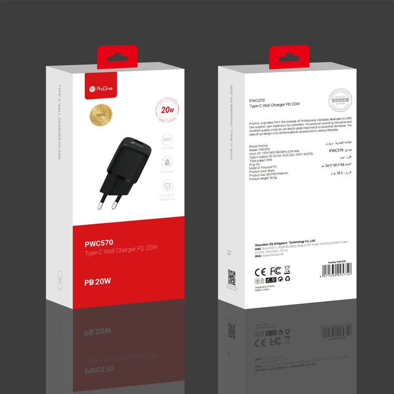 9edc63cd6f7af171105b2a81c4c5c14b20a411b7_1697869064 شارژر دیواری 20 وات پرووان مدلpwc-570 - Image 1